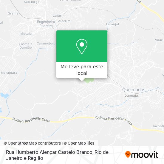 Rua Humberto Alençar Castelo Branco mapa