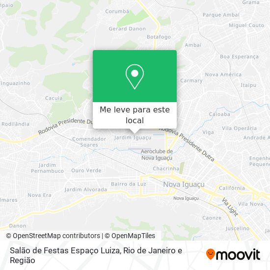 Salão de Festas Espaço Luiza mapa