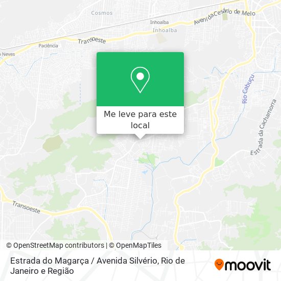 Estrada do Magarça / Avenida Silvério mapa