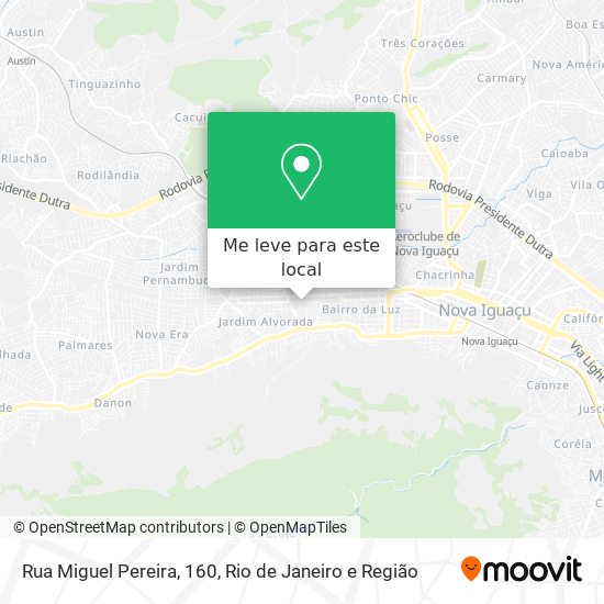 Rua Miguel Pereira, 160 mapa
