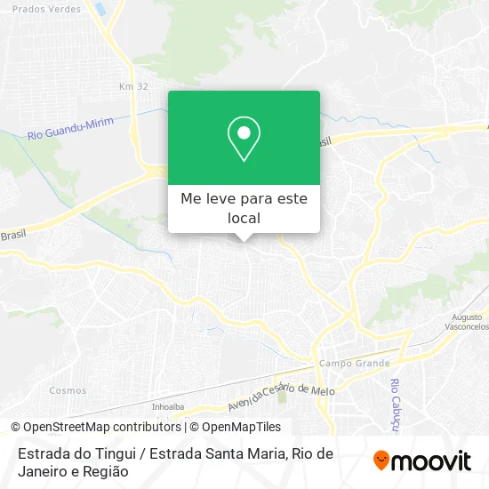 Estrada do Tingui / Estrada Santa Maria mapa