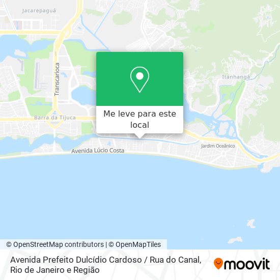 Avenida Prefeito Dulcídio Cardoso / Rua do Canal mapa