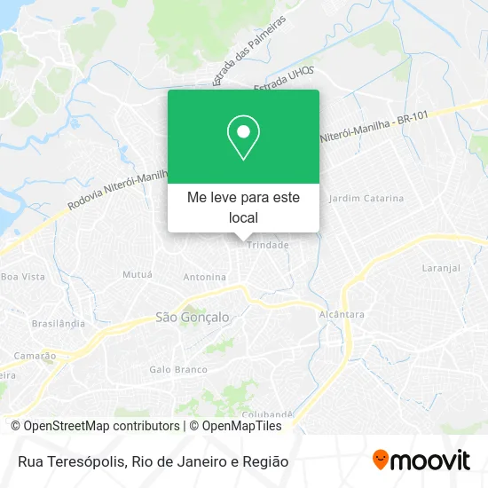 Rua Teresópolis mapa