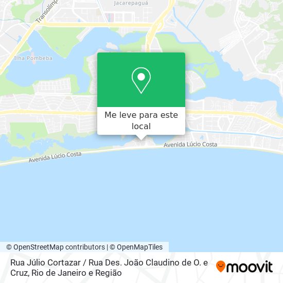 Rua Júlio Cortazar / Rua Des. João Claudino de O. e Cruz mapa