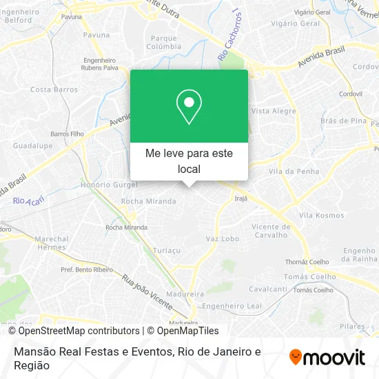 Mansão Real Festas e Eventos mapa