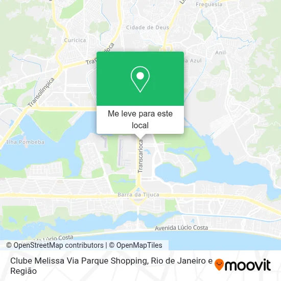 Clube Melissa Via Parque Shopping mapa