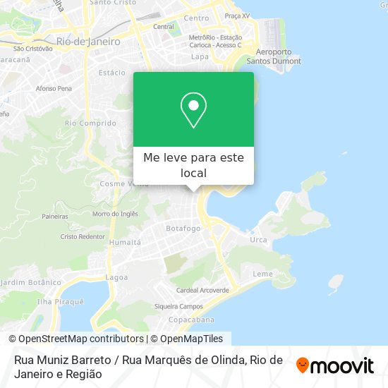 Rua Muniz Barreto / Rua Marquês de Olinda mapa