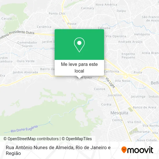 Rua Antônio Nunes de Almeida mapa