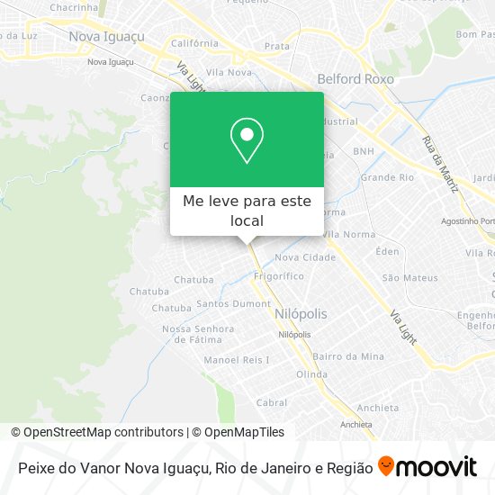 Peixe do Vanor Nova Iguaçu mapa