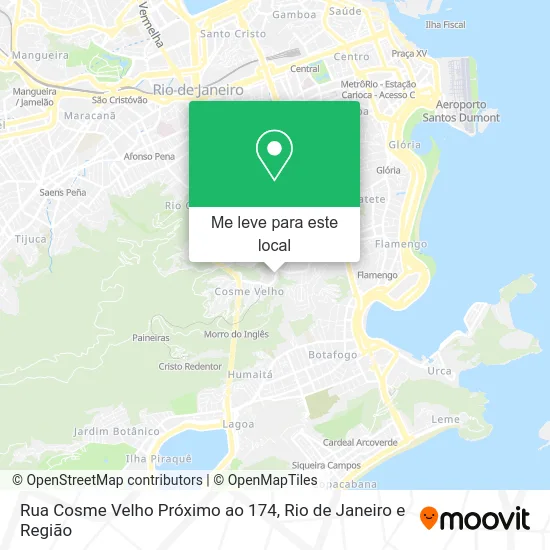 Rua Cosme Velho Próximo ao 174 mapa