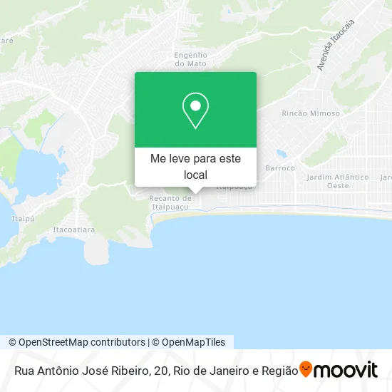 Rua Antônio José Ribeiro, 20 mapa