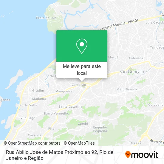 Rua Abilio Jose de Matos Próximo ao 92 mapa