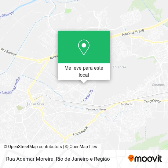 Rua Ademar Moreira mapa