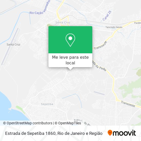 Estrada de Sepetiba 1860 mapa