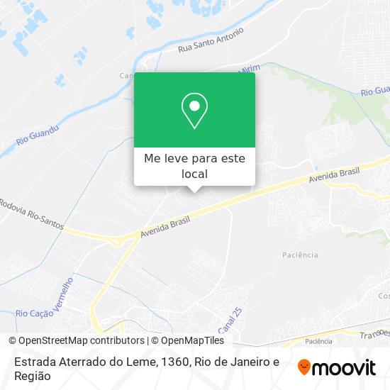 Estrada Aterrado do Leme, 1360 mapa