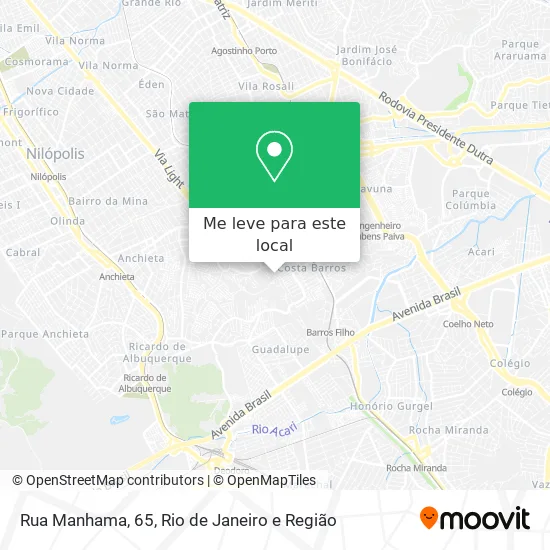 Rua Manhama, 65 mapa