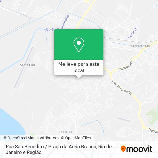Rua São Benedito / Praça da Areia Branca mapa