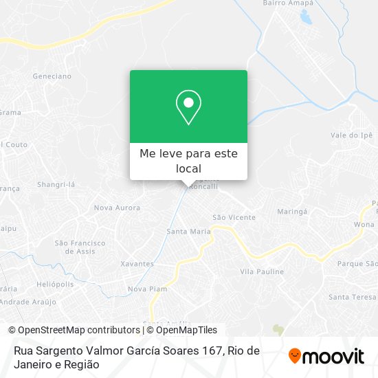 Rua Sargento Valmor García Soares 167 mapa