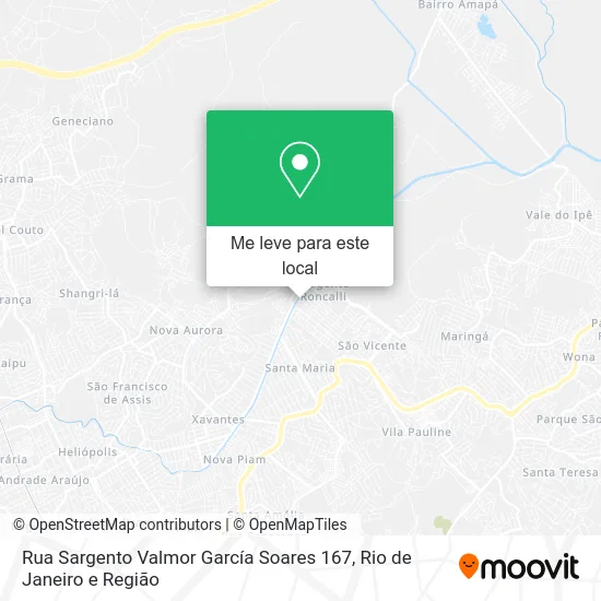 Rua Sargento Valmor García Soares 167 mapa
