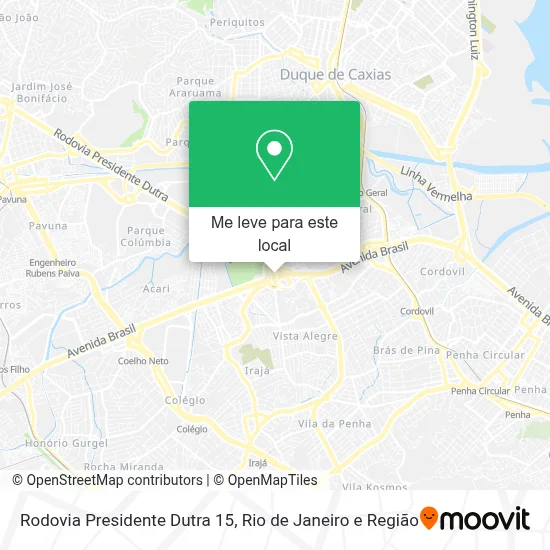 Rodovia Presidente Dutra 15 mapa
