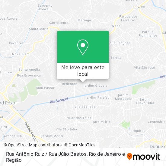 Rua Antônio Ruiz / Rua Júlio Bastos mapa