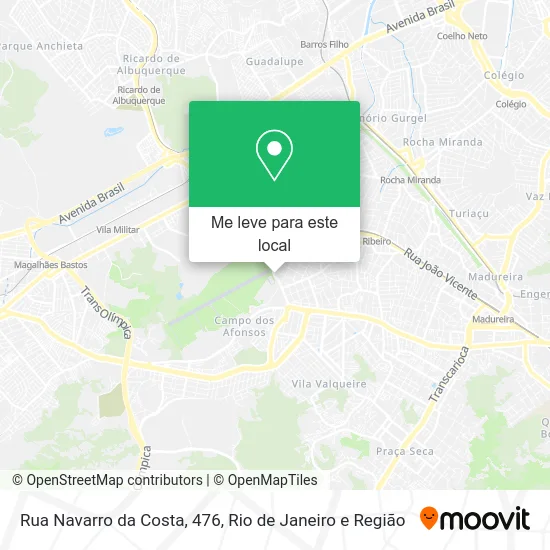 Rua Navarro da Costa, 476 mapa