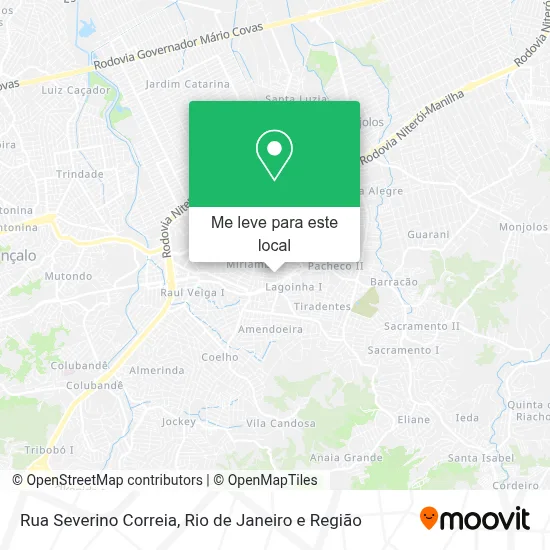 Rua Severino Correia mapa