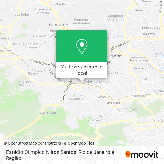Estádio Olímpico Nilton Santos mapa