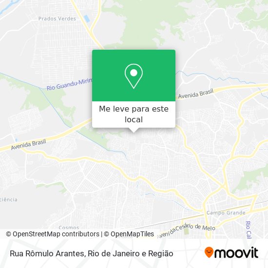 Rua Rômulo Arantes mapa