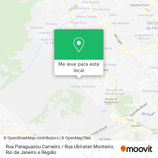 Rua Paraguassu Carneiro / Rua Ubiratan Monteiro mapa