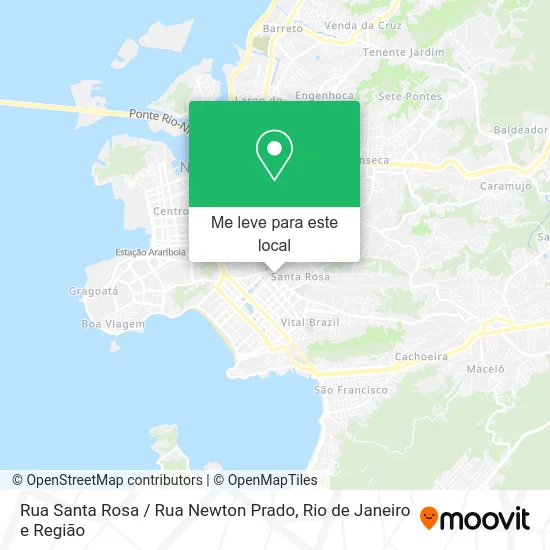 Rua Santa Rosa / Rua Newton Prado mapa