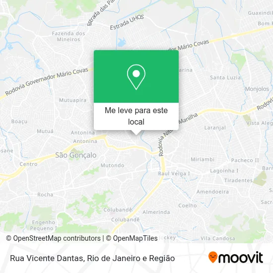 Rua Vicente Dantas mapa