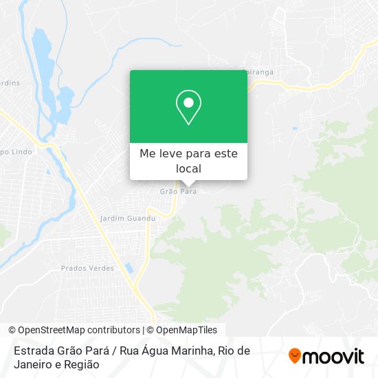 Estrada Grão Pará / Rua Água Marinha mapa