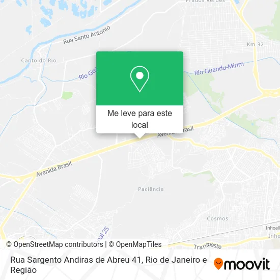Rua Sargento Andiras de Abreu 41 mapa