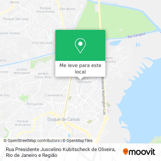 Rua Presidente Juscelino Kubitscheck de Oliveira mapa