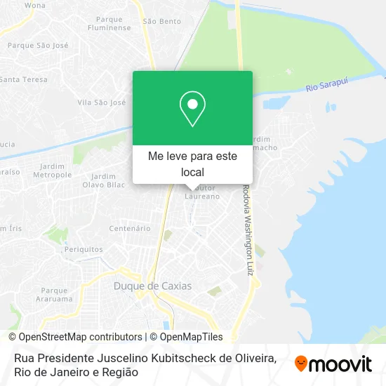 Rua Presidente Juscelino Kubitscheck de Oliveira mapa