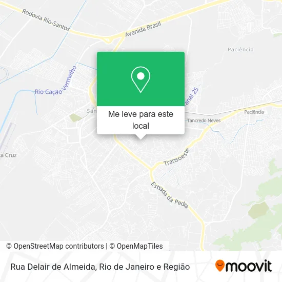 Rua Delair de Almeida mapa