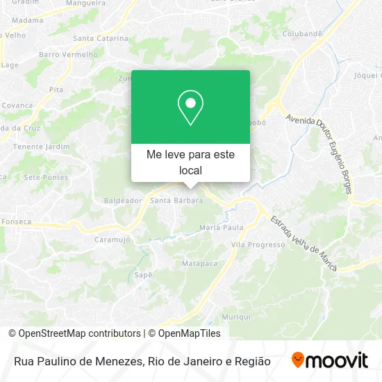 Rua Paulino de Menezes mapa