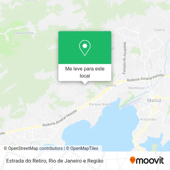 Estrada do Retiro mapa