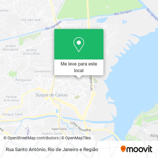 Rua Santo Antônio mapa
