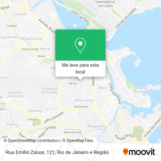 Rua Emílio Zaluar, 121 mapa