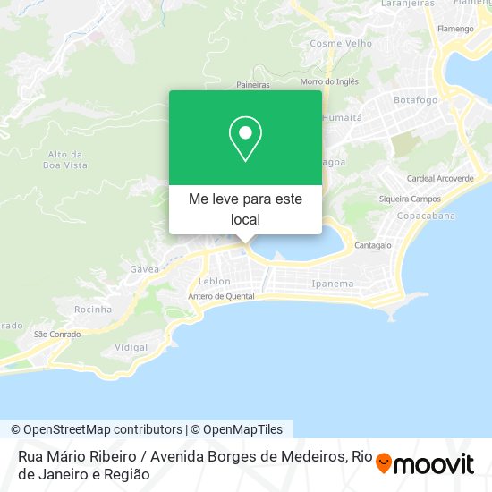 Rua Mário Ribeiro / Avenida Borges de Medeiros mapa
