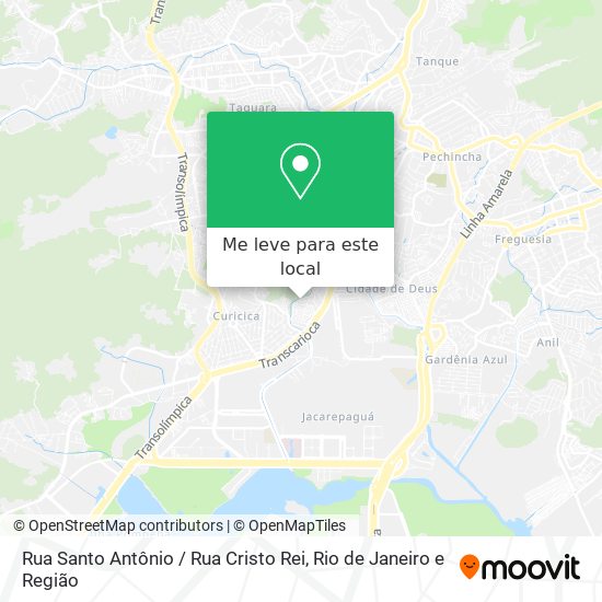 Rua Santo Antônio / Rua Cristo Rei mapa
