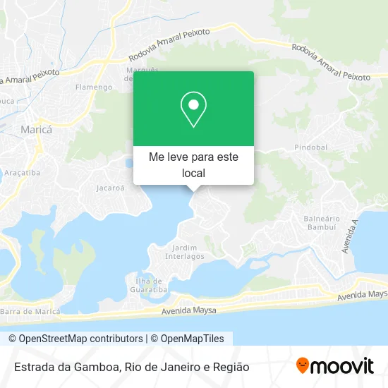 Estrada da Gamboa mapa