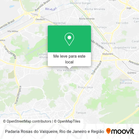 Padaria Rosas do Valqueire mapa