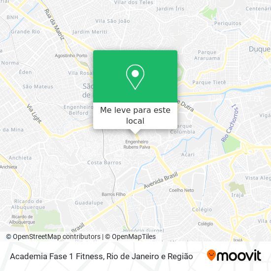 Academia Fase 1 Fitness mapa