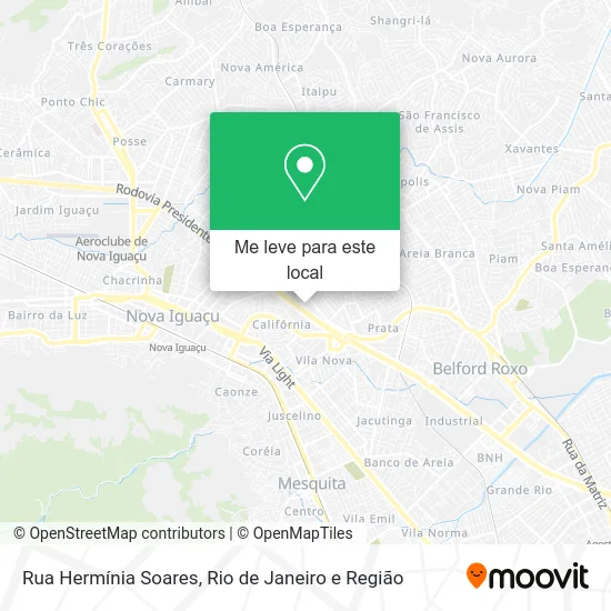 Rua Hermínia Soares mapa