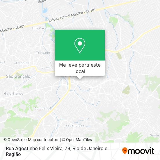 Rua Agostinho Félix Vieira, 79 mapa