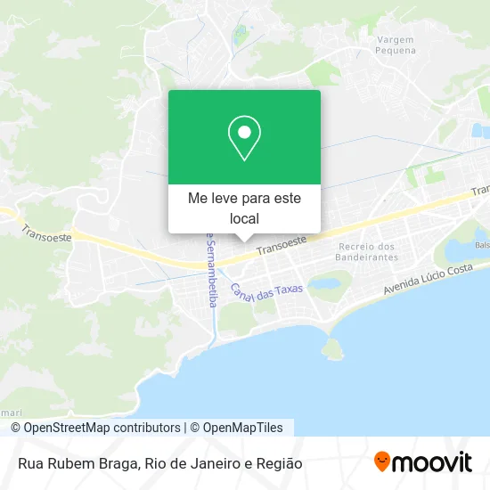 Rua Rubem Braga mapa