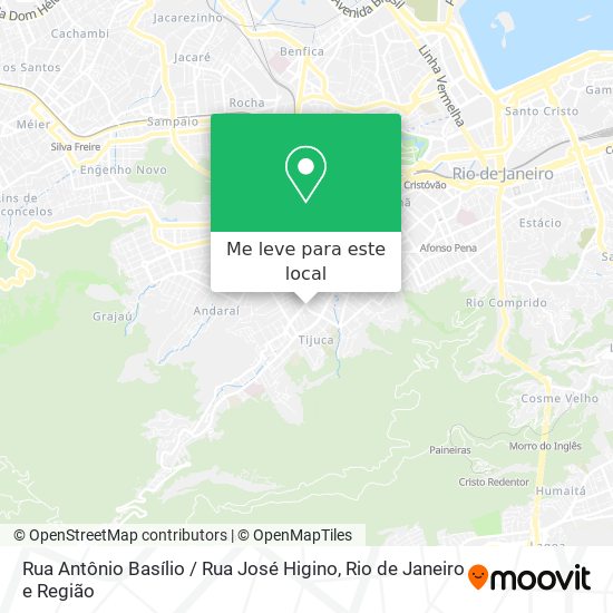 Rua Antônio Basílio / Rua José Higino mapa